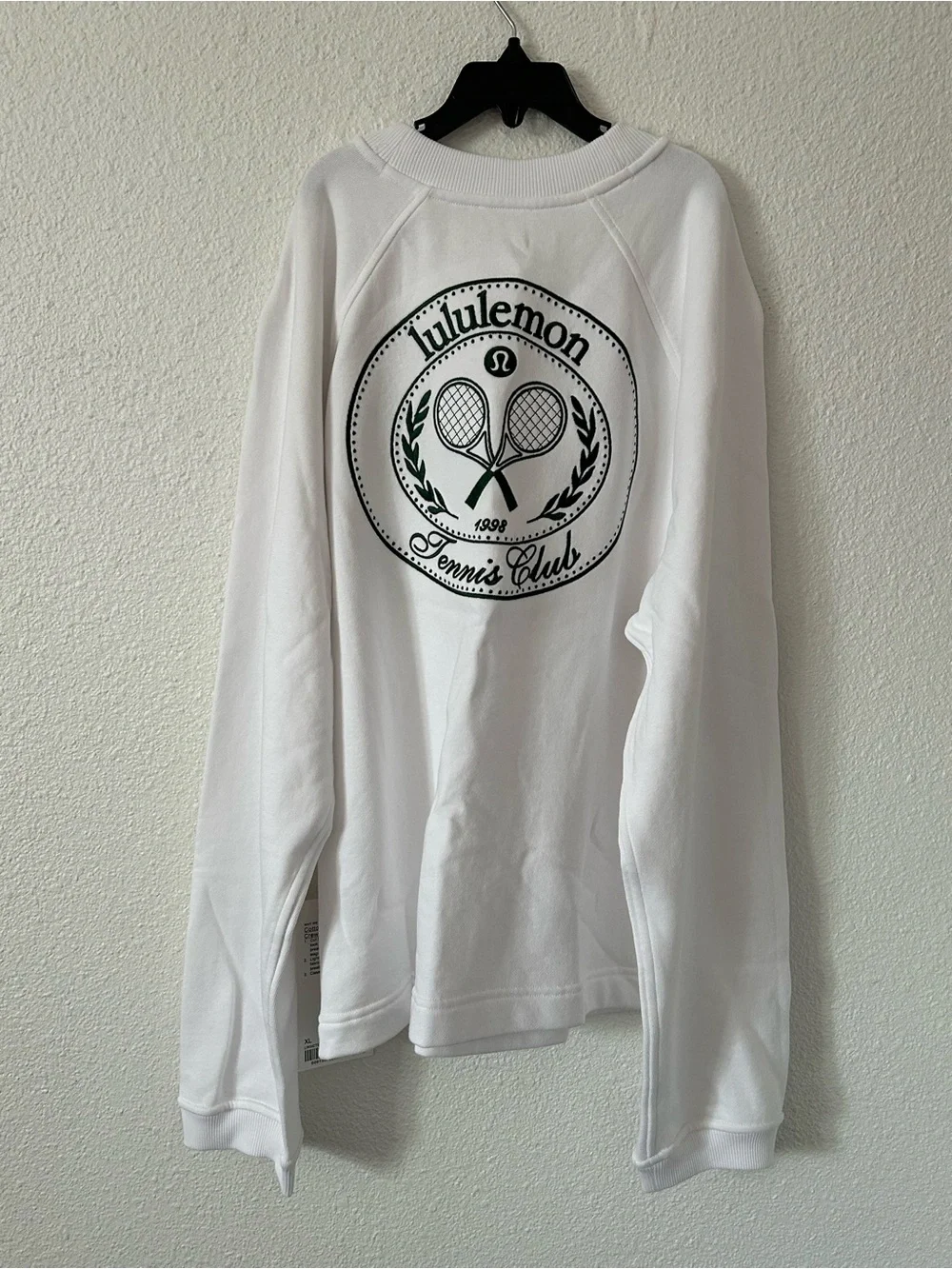 Lululemon cotton french terry crewneck tennis club sz XL nwt